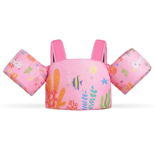 Gogokids Toddler Swim Vest for Kids 24-66 lbs, Swimming Pool Floats Vest[CPC Certified & Adjustable Fit] Toddler Arm Floaties Swim Jacket Water Wings for Beach Puddle Pool Jumper Boys Girls 1-6 Years