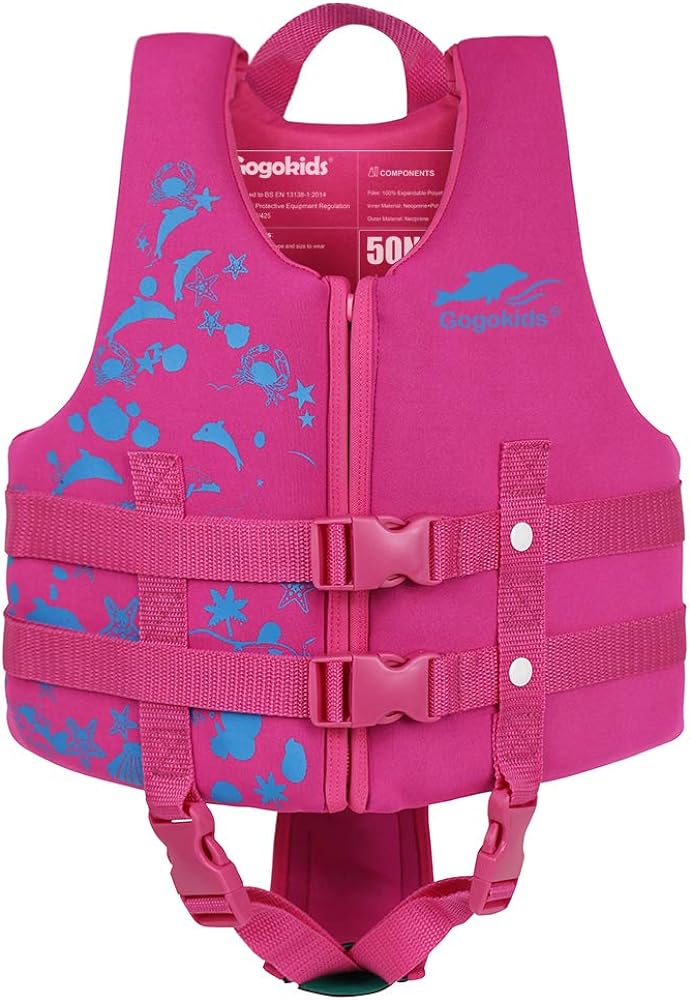 Gogokids Toddler Swim Vest, Kids Floaties – Boys & Girls Buoyancy Jacket for Pool & Beach, Fits 2-8 Years / 22-60 lbs