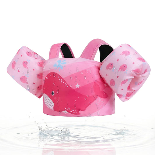 Gogokids Toddler Swim Vest for Kids 24-66 lbs, Swimming Pool Floats Vest[CPC Certified & Adjustable Fit] Toddler Arm Floaties Swim Jacket Water Wings for Beach Puddle Pool Jumper Boys Girls 1-6 Years