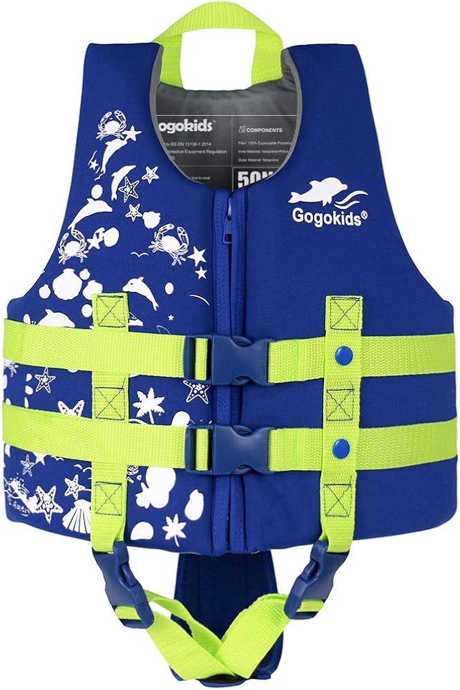 Gogokids Toddler Swim Vest, Kids Floaties – Boys & Girls Buoyancy Jacket for Pool & Beach, Fits 2-8 Years / 22-60 lbs
