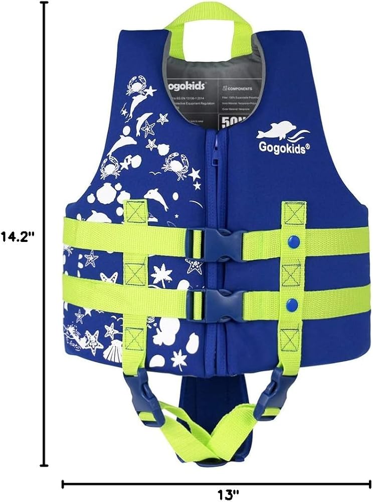 Gogokids Toddler Swim Vest, Kids Floaties – Boys & Girls Buoyancy Jacket for Pool & Beach, Fits 2-8 Years / 22-60 lbs