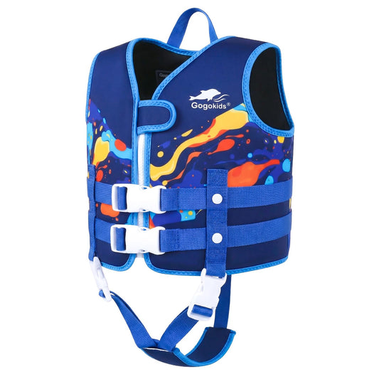 Gogokids Toddler Swim Vest Swim Float for Toddlers 1-2-3-4-5 Kids Float Vest Kid Swimming Floaties 12-18 Months Buoyancy Swimming Aid Boys and Girls