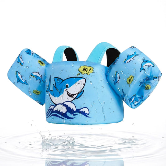 Gogokids Toddler Swim Vest for Kids 24-66 lbs, Swimming Pool Floats Vest[CPC Certified & Adjustable Fit] Toddler Arm Floaties Swim Jacket Water Wings for Beach Puddle Pool Jumper Boys Girls 1-6 Years