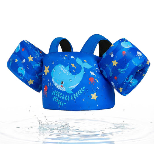 Gogokids Toddler Swim Vest for Kids 24-66 lbs, Swimming Pool Floats Vest[CPC Certified & Adjustable Fit] Toddler Arm Floaties Swim Jacket Water Wings for Beach Puddle Pool Jumper Boys Girls 1-6 Years