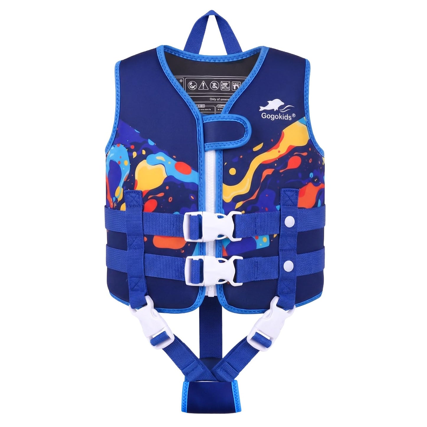 Gogokids Toddler Swim Vest Swim Float for Toddlers 1-2-3-4-5 Kids Float Vest Kid Swimming Floaties 12-18 Months Buoyancy Swimming Aid Boys and Girls