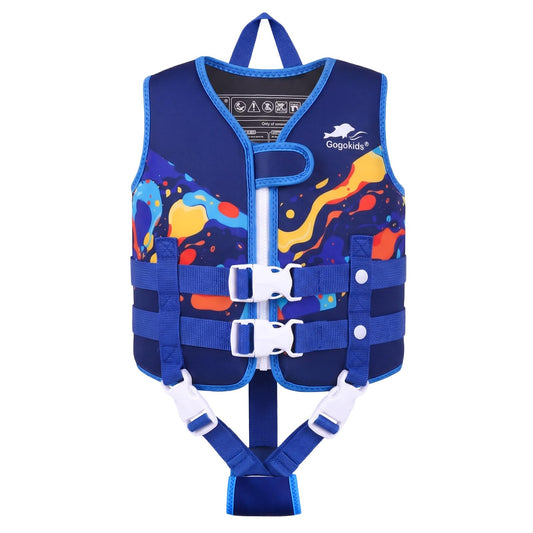 Gogokids Toddler Swim Vest Swim Float for Toddlers 1-2-3-4-5 Kids Float Vest Kid Swimming Floaties 12-18 Months Buoyancy Swimming Aid Boys and Girls