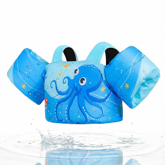 Gogokids Toddler Swim Vest for Kids 24-66 lbs, Swimming Pool Floats Vest[CPC Certified & Adjustable Fit] Toddler Arm Floaties Swim Jacket Water Wings for Beach Puddle Pool Jumper Boys Girls 1-6 Years